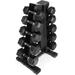 Rubber Encased Hex Dumbbells With Rubber Grip Contoured Handle For Muscle Toning Strength Building & Full Body Workout