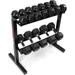 Rubber Encased Hex Dumbbells With Rubber Grip Contoured Handle For Muscle Toning Strength Building & Full Body Workout