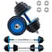 Hassch Adjustable Weights Dumbbells Set of 2 66LBS 2 in 1 Exercise & Fitness Dumbbells Barbell Set for Men Women