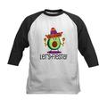 CafePress - Cinco De Mayo Fiesta Avocado Baseball Jersey - Kids Cotton Baseball Jersey 3/4 Sleeve Shirt