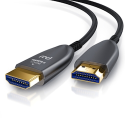 Primewire Ultra HD HDMI 2.0b Glasfaserkabel 3-fach geschirmt 4K / Full HD / 3D / ARC / High Speed mit Ethernet - 15m Image
