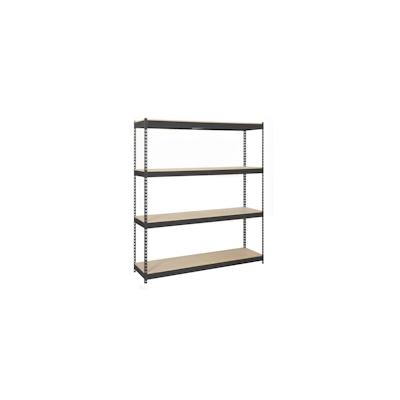 SimonRack Metallregal ohne Schrauben mit Simonforte 4 Regale 4 Regale. N20X1800x600 mm in Anthrazitfarbe/Holz Image