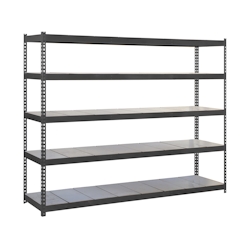 SimonRack Metallregal ohne Schrauben mit Simonforte -Metallschalen 5 Regale. Anthrazitfarbe/Galva 2000x1500x750 mm Image