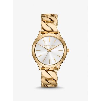 Michael Kors Slim Runway Gold-Tone Curb-Link Watch Gold One Size