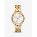 Michael Kors Slim Runway Gold-Tone Curb-Link Watch Gold One Size