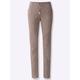 Bequeme Jeans INSPIRATIONEN, Damen, Gr. 40, Normalgrößen, grau (taupe), 96% Baumwolle, 4% Elasthan, unifarben, lang, Jeans