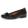Ballerina GABOR "FLORENZ", Damen, Gr. 36, schwarz, Kalbsleder, klassisch, Schuhe, Businessschuh, Slipper, Halbschuh, Schlupfschuh in Weite G = weit