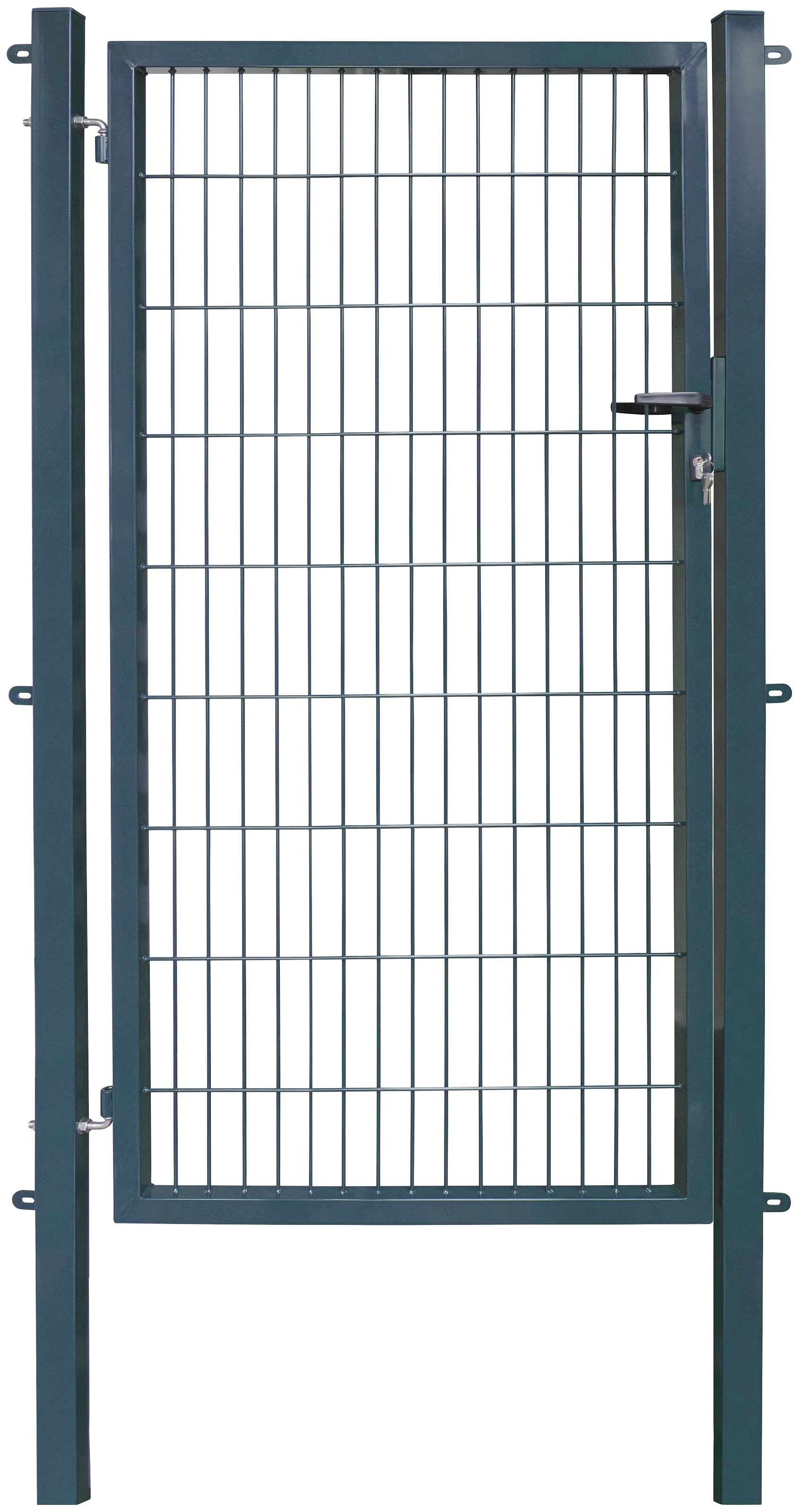 Zauneinzeltür ARVOTEC "ESSENTIAL", grau (anthrazit), B:100cm H:180cm, Metall, Tore, Breite: 100 - 120 cm, Höhe: 80 - 200 cm, zum Einbetonieren