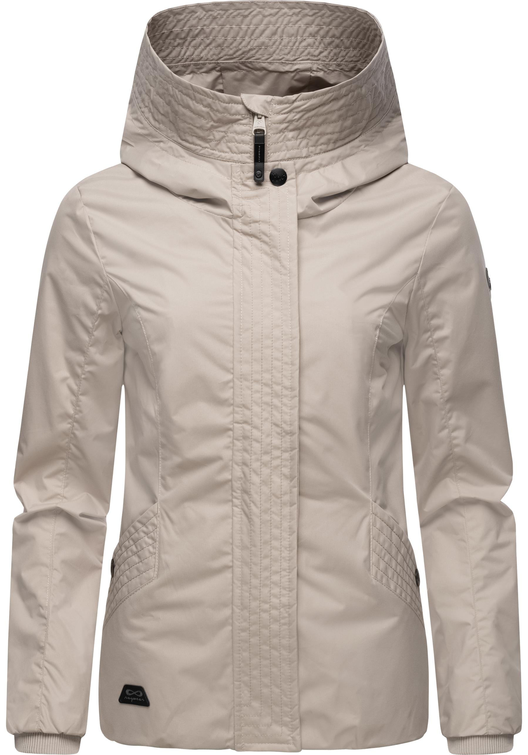 Outdoorjacke RAGWEAR "Vannesa", Damen, Gr. 5XL (50), weiß (bone), Außenmaterial: 100% Polyester, Innenfutter: 100% Polyester, Modisch, gerade hüftbedeckend, Ärmel ohne Ärmelschlitz Rippstrickbündchen, Jacken, Wasserdichte Damen Übergangsjacke mit... Image