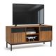 Meuble tv pour Télévision jusqu'à 50 Pouces, L108 x H52.5 x P40 cm, Couleur Marron Rustique