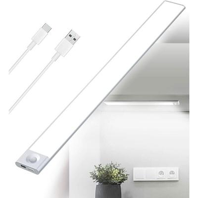 Reglette LED Cuisine Sous Meuble Rechargeable USB, 2500mAh 40cm Dimmable Lampe Placard Detecteur de