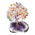 Linghhang - Arbre de Vie en 7 Chakra Cristaux Naturels Fengshui Arbre Décoration avec Base