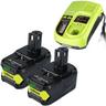 2pcs Batterie de rechange 7.0Ah pour Ryobi 18V RB18L50 one+ Batterie Li-ion Ryobi P108 P104 P102