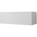 Meuble TV suspendu Waldi Riflo - 100 x 34 x 40 cm - Blanc - Blanc.