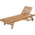 Salento - bain de soleil en teck - chaise longue pliante - Bain de Soleil Pratique et Confortable
