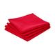 Atmosphera - Lot de 4 Serviettes de Table Coton 40cm Rouge