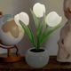Kcvv - Lampe Tulipe, Lampe de Table Lampe de Bureau Ornements de Fleurs Led Simulation Tulipe