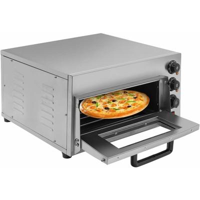 Four à pizza électrique 1 chambre en acier inoxydable commercial 2000 w, température jusqu'à 350 °c