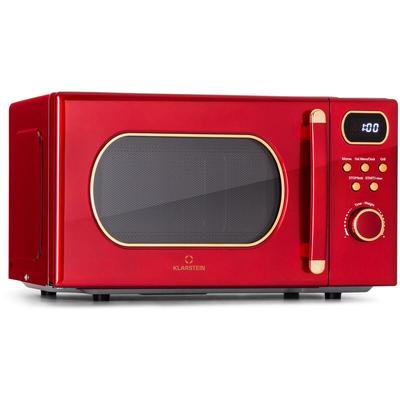 Micro-ondes avec grill - Klarstein julieta 20l - 700 / 800 w - 8 programmes - rouge - Rouge