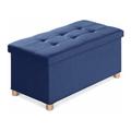 Banc de Rangement, Pouf Coffre Rangement avec Pieds de Tabouret, Coffre de Rangement, Coffre a