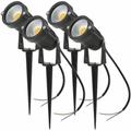 Lot de 4 Spot led 4 x 3W Spots Jardin Orientables Lampe de Jardin avec Piquet Luminaires Extérieur