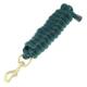 Vert - Longe de cheval en nylon souple avec mousqueton couleur laiton