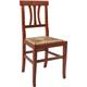 Dmora - Lot de 2 chaises de salon ou de cuisine, style campagnard, structure en bois avec fond en