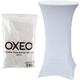 Oxeo - Housse mange debout 60cm blanc - House de protection table haute de bar - Pour diamètre de