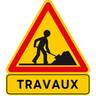 Signalisation de Travaux Temporaires Panneaux de Travaux Temporaires-- Attention travaux - Panneau