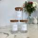 0.8 Litre Clear Glass Storage Jars with Cork Lid Hot Chocolate Marshmallows Sprinkles Kitchen Canisters Pantry Jars Labelled Canister Set