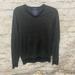 American Eagle Outfitters Sweaters | American Eagle Green Black Wool Blend V Neck Seriously Soft Sweater | Color: Black/Green | Size: Xs