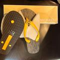 Michael Kors Shoes | Michael Kors Sandals. Size 9, Very Slim Snug Fit. Ideal For Narrow Feet. | Color: Brown/Yellow | Size: 9