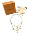 Louis Vuitton Jewelry | Auth Louis Vuitton M00981 Collier-Lv Floragram Costume Pearl Necklace Metal Gold | Color: Gold | Size: 16.5inch