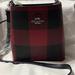 Coach Bags | Brand New Special Edition Coach Buffalo Plaid Cross Body Bag | Color: Black/Red | Size: Os