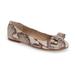 Jessica Simpson Shoes | Jessica Simpson Marieta Ballet Flat Snake Print Bow Flat Women’s Size 10 M | Color: Pink/Tan | Size: 10