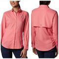 Columbia Tops | Columbia Pfg Tamiami Ii Long Sleeved Shirt Size M | Color: Orange/Pink | Size: M