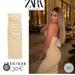 Zara Dresses | Fitted Midi Dress | Color: Cream | Size: Xl