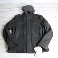 Levi's Jackets & Coats | Levi's Men's Wool Military Jacket Size M Charcoal Gray Hooded Quilted | Color: Gray | Size: M