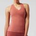 Athleta Tops | Athleta X Allyson Felix Peach Orange Fitted Legend Tank Top Workout Shirt | Color: Orange/Red | Size: L