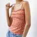 Anthropologie Tops | Anthropologie Blank Ruffled Polka Dot Tank Size Small Smocked Soft Peach White | Color: Orange/White | Size: S