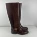 Coach Shoes | Coach Womens Ricki Riding Equestrian Leather Full-Zip Walnut Brown Boots 5.5 | Color: Brown | Size: 5.5