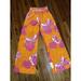 Lilly Pulitzer Pants & Jumpsuits | Lilly Pulitzer Palazzo Silk Blend Pants Orange W/ Pink White Floral Beach Cover | Color: Orange/Pink/White | Size: Xs