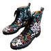 Kate Spade Shoes | Kate Spade Jemma Floral Leather Combat Boots New Size 6 | Color: Black/White | Size: 6