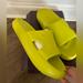 Tory Burch Shoes | Nib Tory Burch Eva Shower Slides In Lime Sz 9 | Color: Green/Yellow | Size: 9