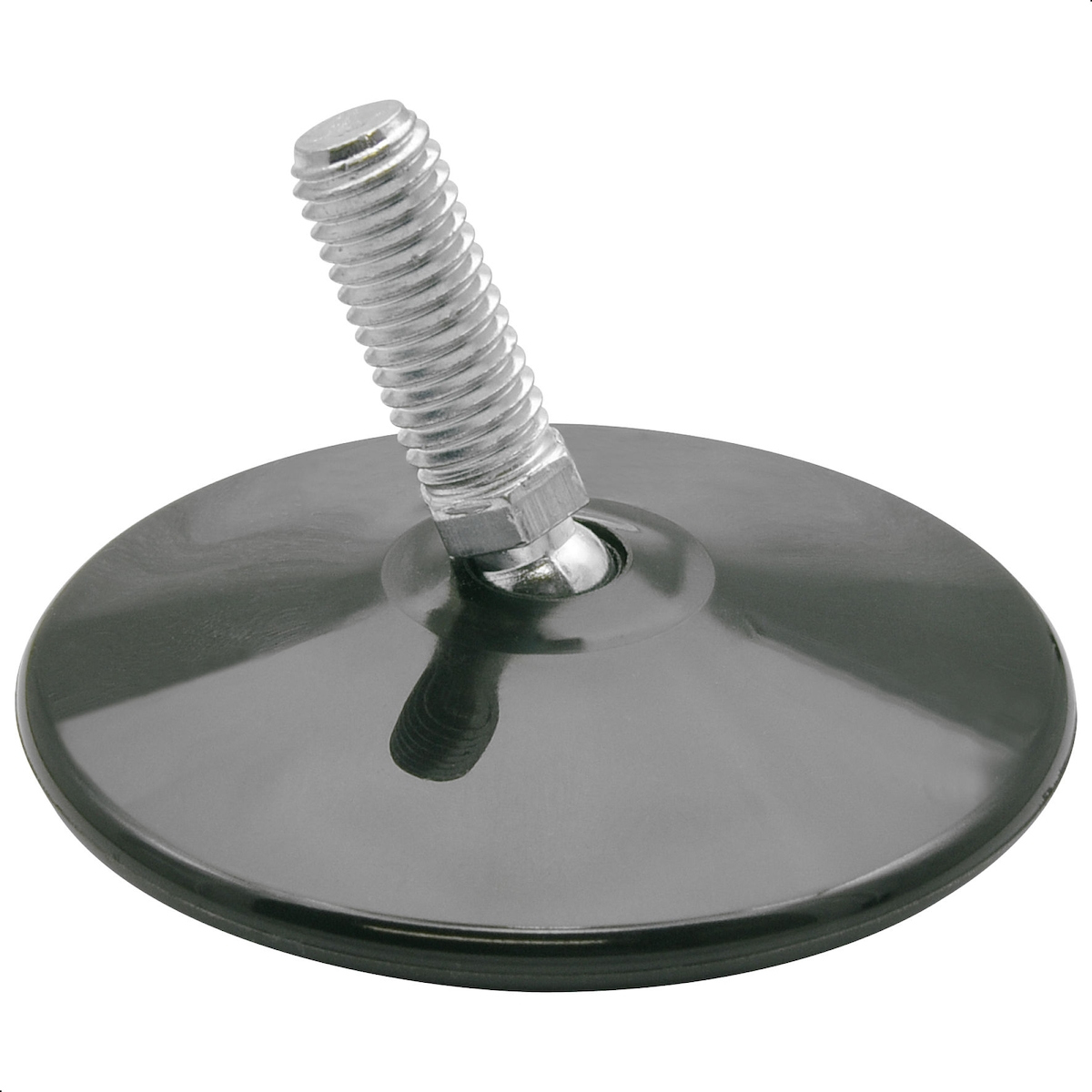 WAGNER Verstellfuß DESIGN schwarz, Kugelgelenk - Ø 70 mm, Gewinde M10x25 mm, Gleiter BLACK, DE Ware - 15427901 Image