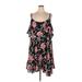 Torrid Casual Dress - Mini Cold Shoulder Sleeveless: Black Floral Dresses - Women's Size 4X Plus