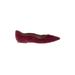 Sam Edelman Flats: Burgundy Solid Shoes - Women's Size 9 1/2 - Pointed Toe