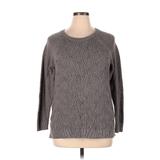 Sonoma Goods for Life Pullover Sweater: Gray Chevron/Herringbone Tops - Women's Size X-Large