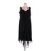 Lane Bryant Casual Dress - Midi: Black Dresses - Women's Size 28 Plus