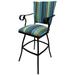 Patio Outdoor Extra Tall Spectator Swivel Bar Stool 35" Padded Back - N/A